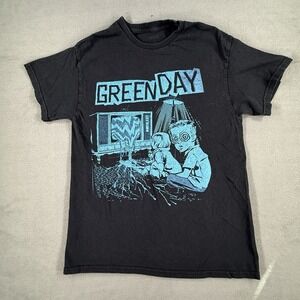 GREEN DAY Band T-Shirt Medium TV Black/Blue Music
